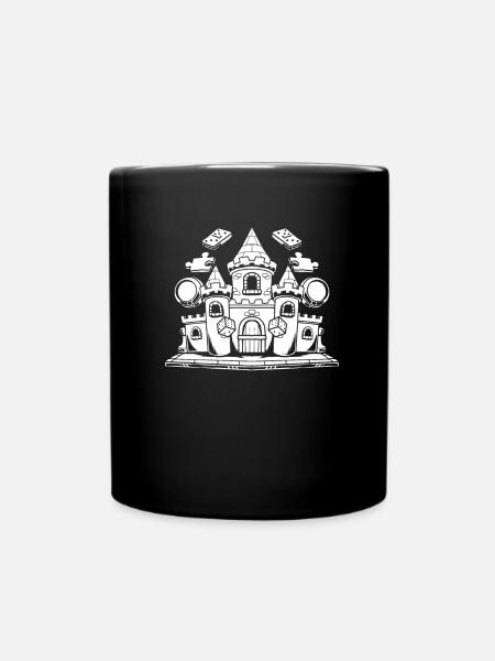 Gesellschaftsspiel Brettspiel Schloss - Tasse einfarbig - Schwarz