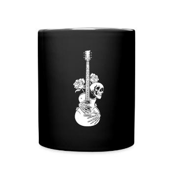 Guitare électrique crâne de guitare électrique - Mug uni - noir - Devant