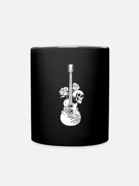 Guitare électrique crâne de guitare électrique - Mug uni - noir