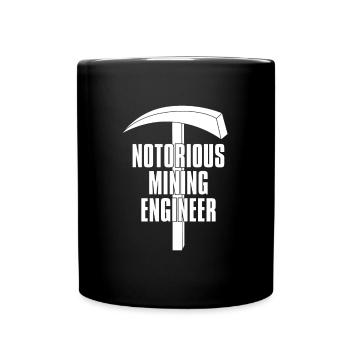 Ingenieur Spitzhacke Bergbauingenieur - Tasse einfarbig - Schwarz - Vorne