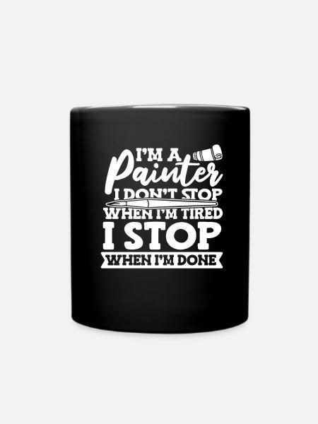 peintre peintre humour - Mug uni - noir
