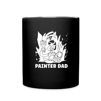 Maler Lackierer Vati - Tasse einfarbig - Schwarz - Vorne