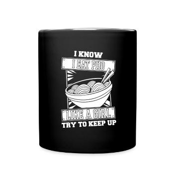 Pho Bowl Mädchen - Tasse einfarbig - Schwarz - Vorne