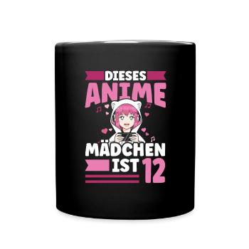 diese Anime mädchen ist 12 - Kawaii Otaku Manga - Tasse einfarbig - Schwarz - Vorne