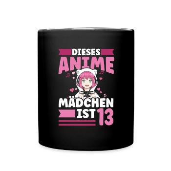 diese Anime mädchen ist 13 - Kawaii Otaku Manga - Tasse einfarbig - Schwarz - Vorne