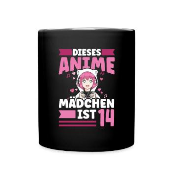 diese Anime mädchen ist 14 - Kawaii Otaku Manga - Tasse einfarbig - Schwarz - Vorne