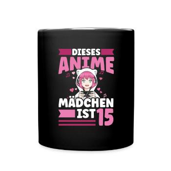 diese Anime mädchen ist 15 - Kawaii Otaku Manga - Tasse einfarbig - Schwarz - Vorne