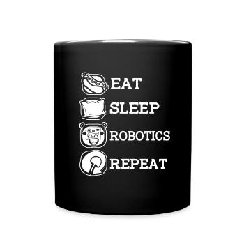 Robotique Ai Robot Manger. en train de dormir robotique. Répéter. - Mug uni - noir - Devant