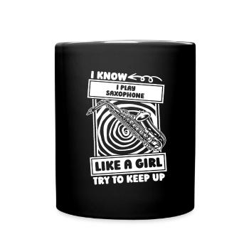 Saxophone Saxophone Girl - Mug uni - noir - Devant