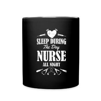 Infirmière Herz - Mug uni - noir - Devant