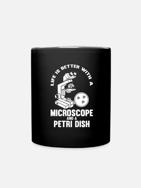 Biologie Biologe Mikroskop - Tasse einfarbig - Schwarz