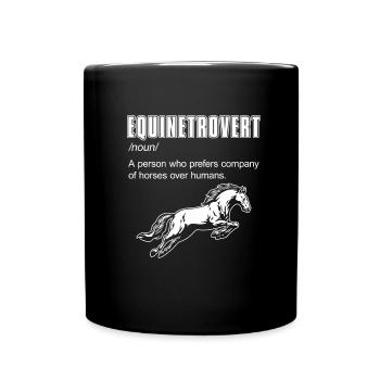 Horse Equestrian Sports Fun Endurance Riding - Full Colour Mug - black - Front