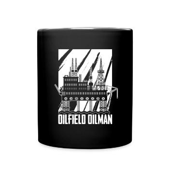 Oil Field Oil Rig Oil Traders - Full Colour Mug - black - Front