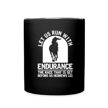 Cheval Équitation Cheval Christian Endurance - Mug uni - noir - Devant