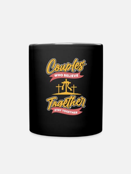 Christian Christianity Couple - Full Colour Mug - black