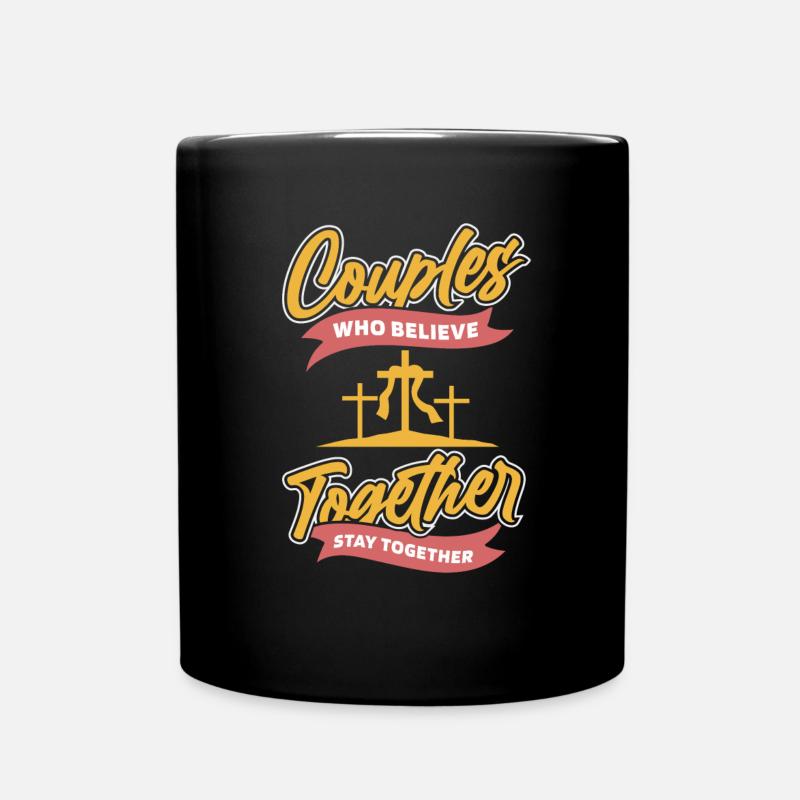 Christian Christianity Couple - Full Colour Mug - black