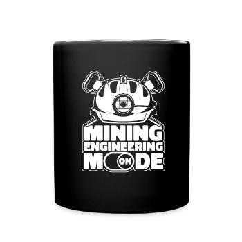 Engineer Safety helmet Mining engineer - Full Colour Mug - black - Front