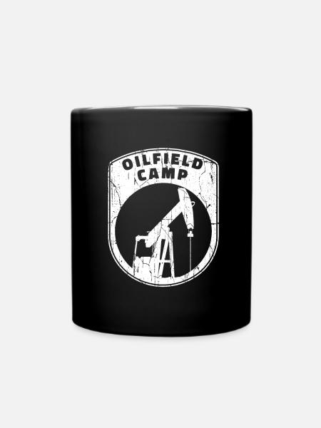 Entrepôt de plates-formes pétrolières de champs pétrolifères - Mug uni - noir