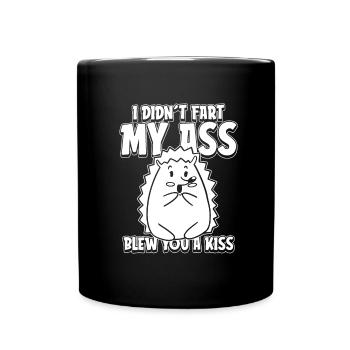 Hérisson drôle je n’ai pas pété mes fesses t’a soufflé un baiser - Mug uni - noir - Devant