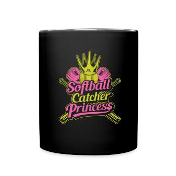 Softball Princess - Full Colour Mug - black - Front