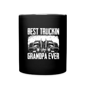 Chauffeur de camion Camionneur Grand-père - Mug uni - noir - Devant