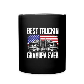 Chauffeur de camion Camionneur Grand-père - Mug uni - noir - Devant