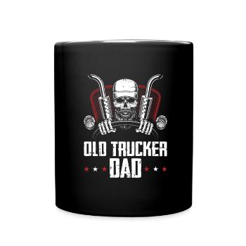 Truck driver Trucker Truck driver Dad - Full Colour Mug - black - Front