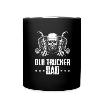 Lkw Fahrer Trucker Lastwagenfahrer Vati - Tasse einfarbig - Schwarz - Vorne