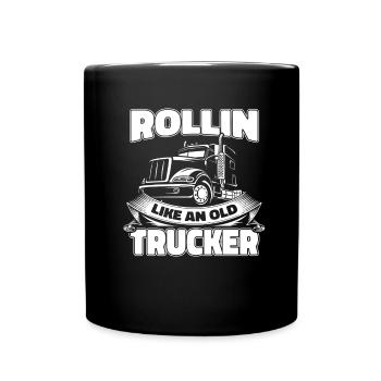Truck Driver Trucker Truck Driver Funny - Full Colour Mug - black - Front
