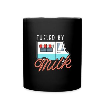 Lait de vache Humour Wagon de lait - Mug uni - noir - Devant