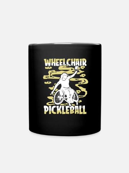 Fauteuil roulant de pickleball - Mug uni - noir