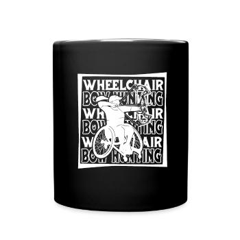Bowhunting Bow Hunter Wheelchair - Full Colour Mug - black - Front