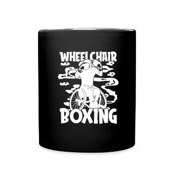 Boxe Boxer Fauteuil roulant - Mug uni - noir - Devant