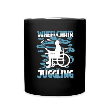 Juggling juggler wheelchair - Full Colour Mug - black - Front