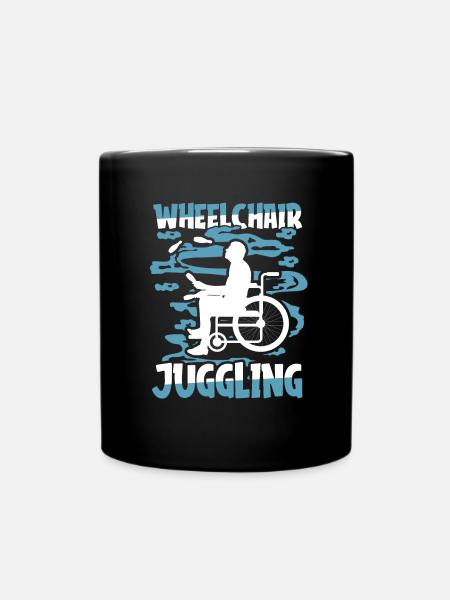 Jonglerie jongleur fauteuil roulant - Mug uni - noir