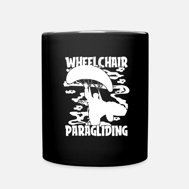 Paragleiter Paragleiten Rollstuhl - Tasse einfarbig - Schwarz