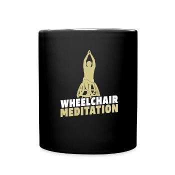 Meditation Meditation Wheelchair - Full Colour Mug - black - Front
