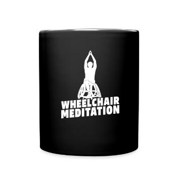 Meditation Meditation Wheelchair - Full Colour Mug - black - Front