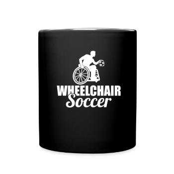 Football Footballer Wheelchair - Full Colour Mug - black - Front