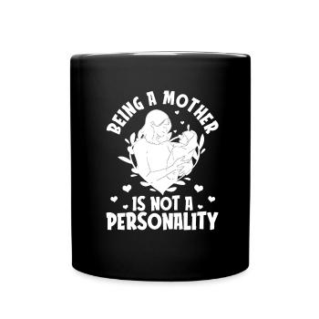 Maman Mère - Mug uni - noir - Devant