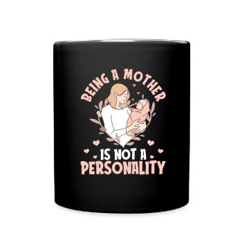 Maman Mère Cœurs - Mug uni - noir - Devant
