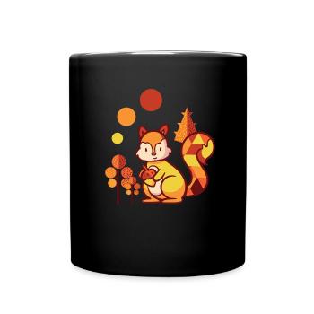 Eichhörnchen - Tasse einfarbig - Schwarz - Vorne
