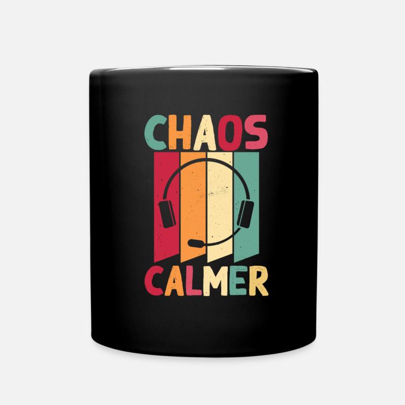 Notruf Leitstelle Einsatzzentrale - Tasse einfarbig - Schwarz