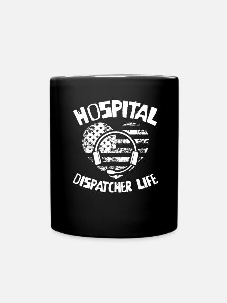 Centre de contrôle des appels d’urgence Pavillon américain - Mug uni - noir