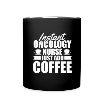 Krankenschwester Kaffee - Tasse einfarbig - Schwarz - Vorne