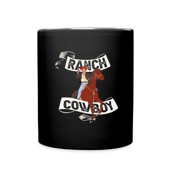 Rodeo Cowboy Lasso Ranch Cowboy - Mug uni - noir - Devant