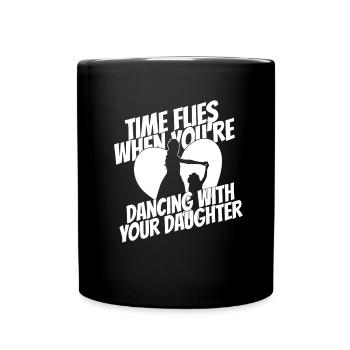 Mom Mutter Tochter Tanz Mutter - Tasse einfarbig - Schwarz - Vorne