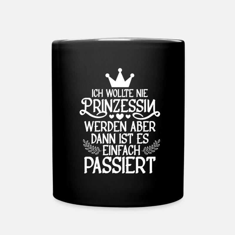 Prinzessin Witzig - Tasse einfarbig - Schwarz