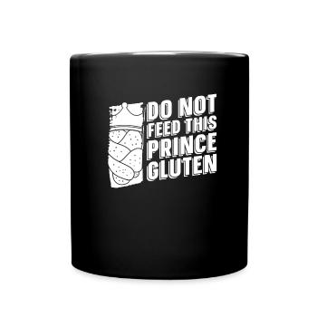 Glutenfrei Prinz - Tasse einfarbig - Schwarz - Vorne