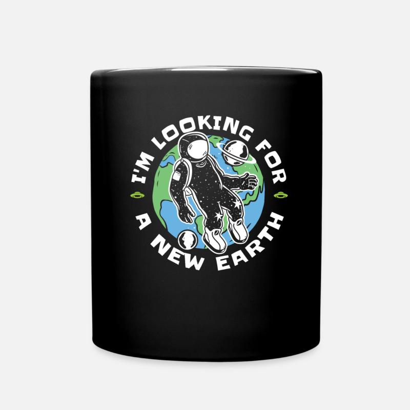 Space Space Earth Space Colonization - Full Colour Mug - black